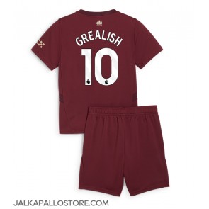 Manchester City Jack Grealish #10 Kolmaspaita Lapsille 2024-25 Lyhythihainen (+ shortsit)